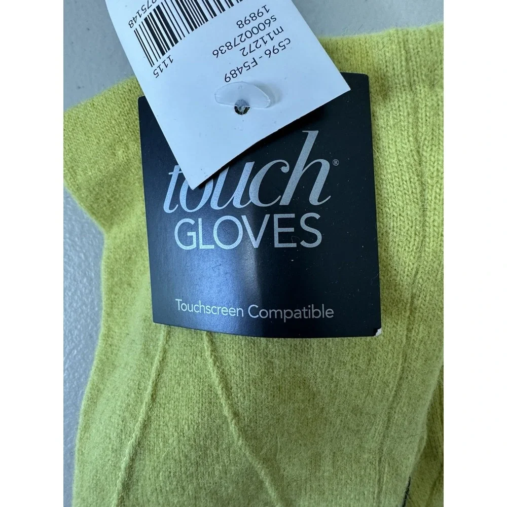 Lane Bryant Touch Gloves Size L Wool blend Chartreuse Lightweight